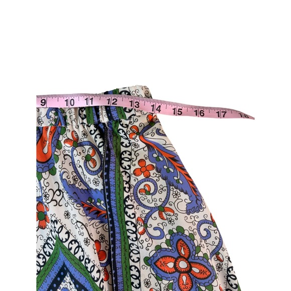Maeve Anthropologie Scarf Print Asymmetrical Hem Midi Skirt Size 0 - Picture 13 of 15